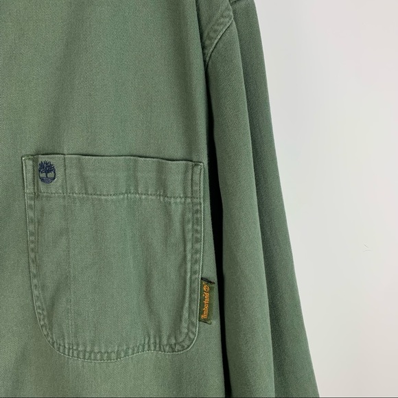 Timberland Green Rugged Fit Button Down Shirt - Picture 3 of 5